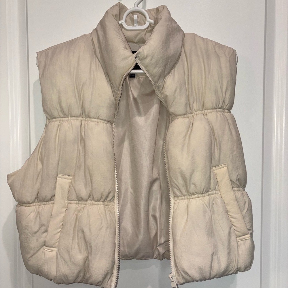 Love Tree Cream Puffer Vest